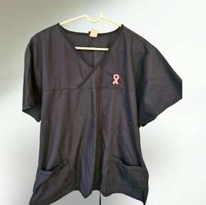 2/$12 Device Breast Cancer Scrub Top